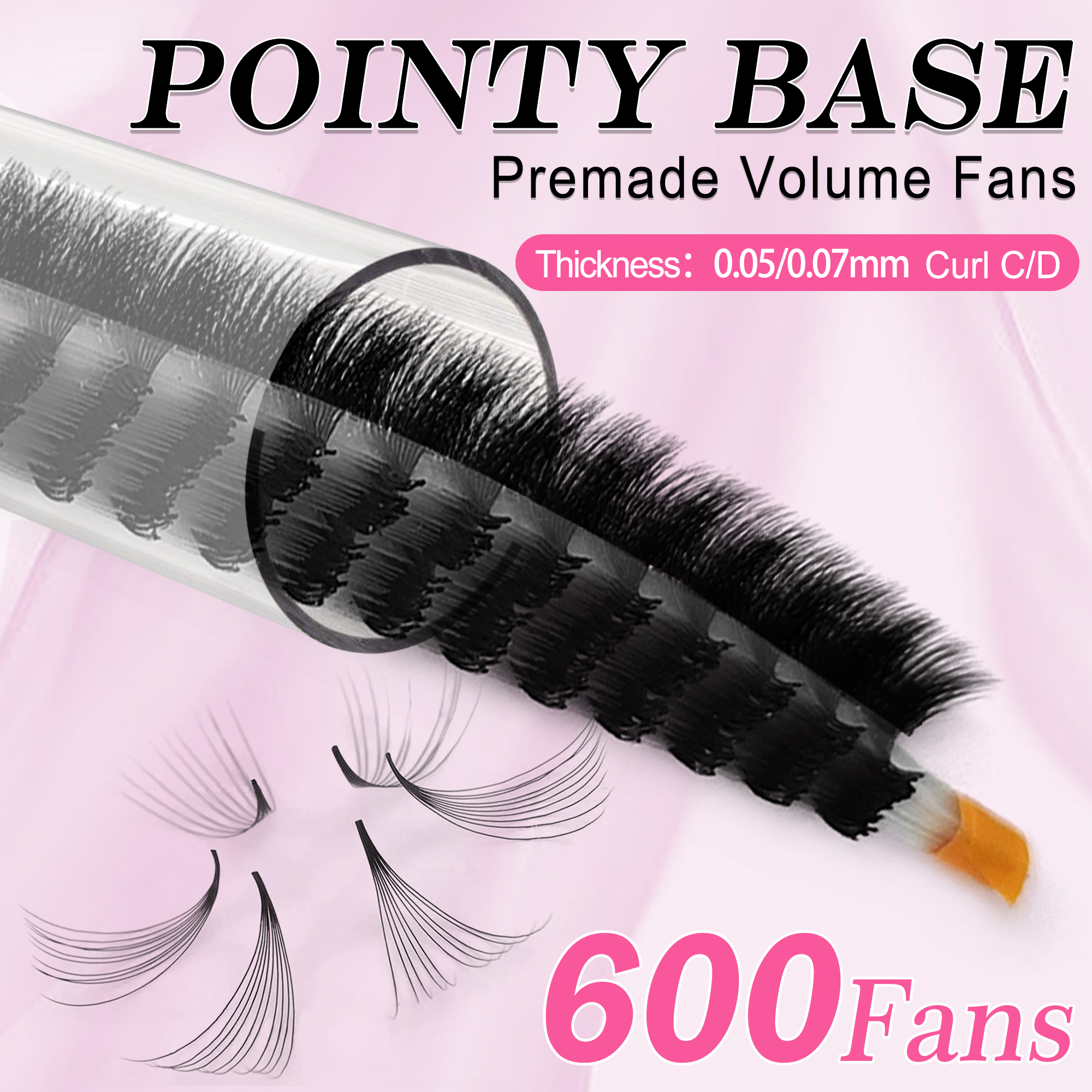 Eyelash Extension Volume Cat Eye - CoMango 600Fans Premade Volume Fan C/D