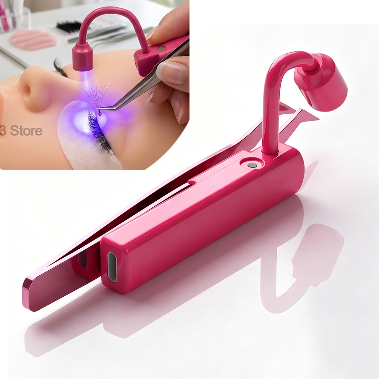 Eyelash Extension Led - Mini UV Lash Light 180° Rotation