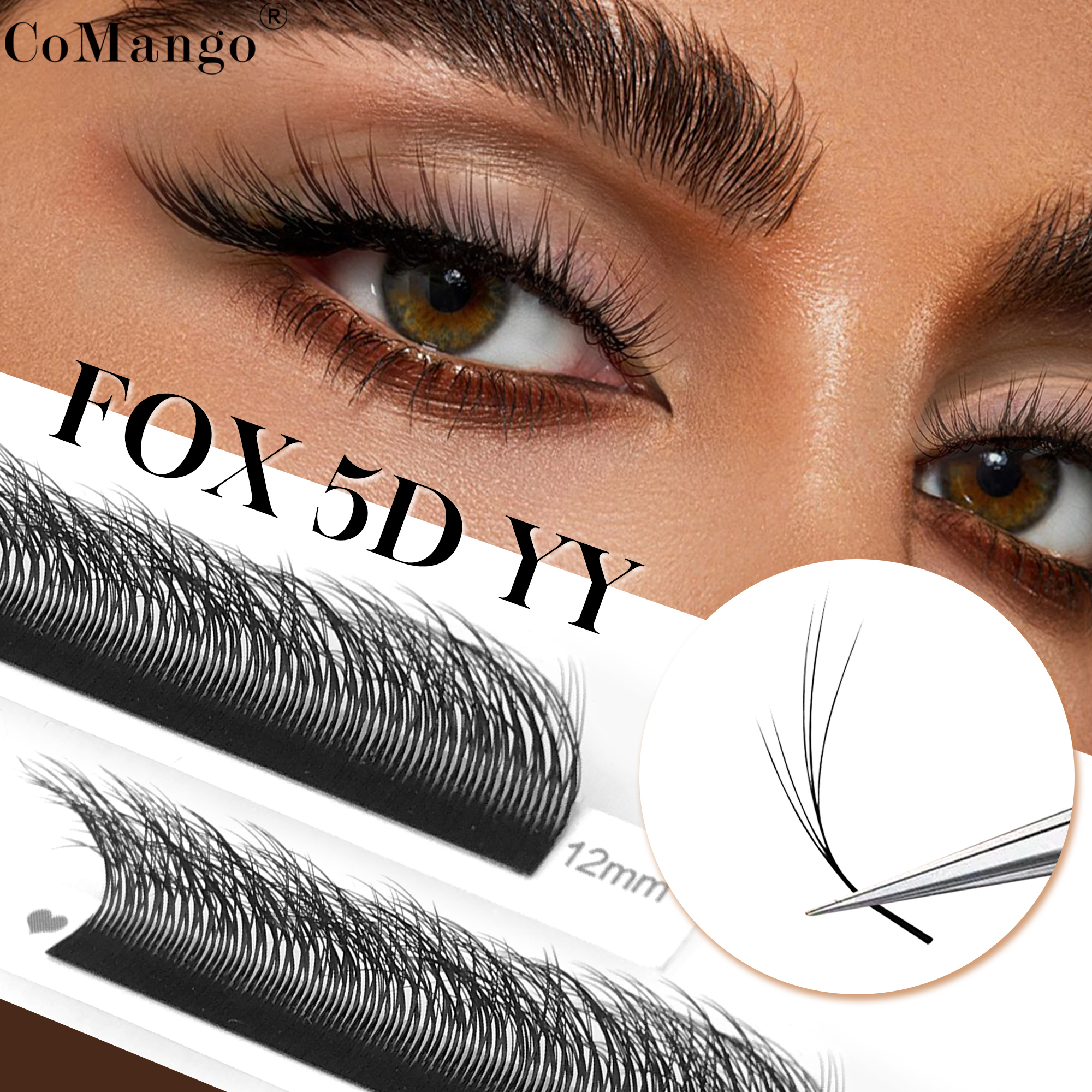 Eyelash Extension Hybrid - CoMango Premium Mutil-layer Slant Flying Eyelashes