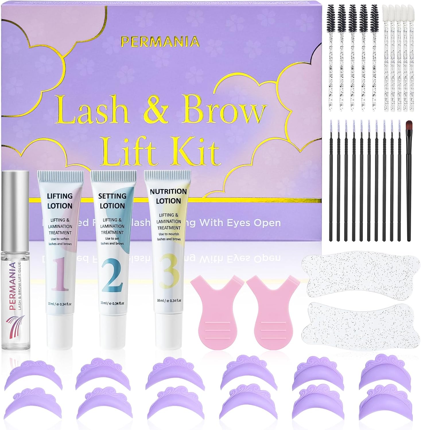 Eyelash Extension Full Set - PERMANIA New Eyelash Lift Kit 2-in-1
