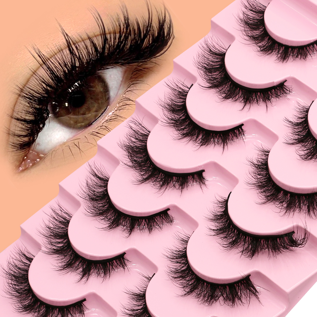 Eyelash Extension Volume Cat Eye - Lasvirey Fluffy Cat Eye Lashes 8D
