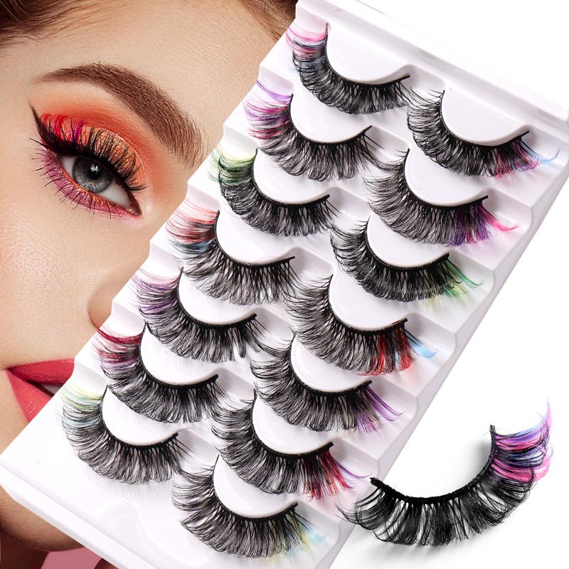 7 Pairs Colorful False Eyelash – Eyelash Extension Volume Bewertung und Preis