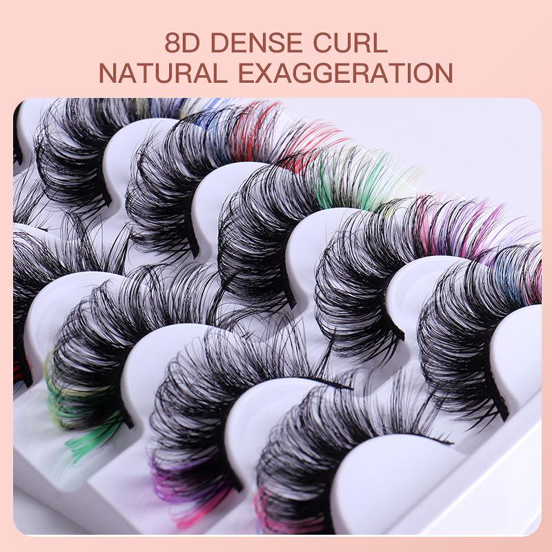 7 Pairs Colorful False Eyelash – Eyelash Extension Volume Bewertung und Preis