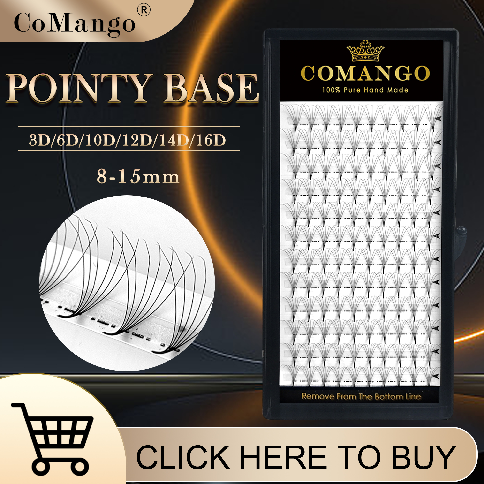 CoMango Hybrid Pointy Base Pre – Eyelash Extension Hybrid Bewertung und Preis