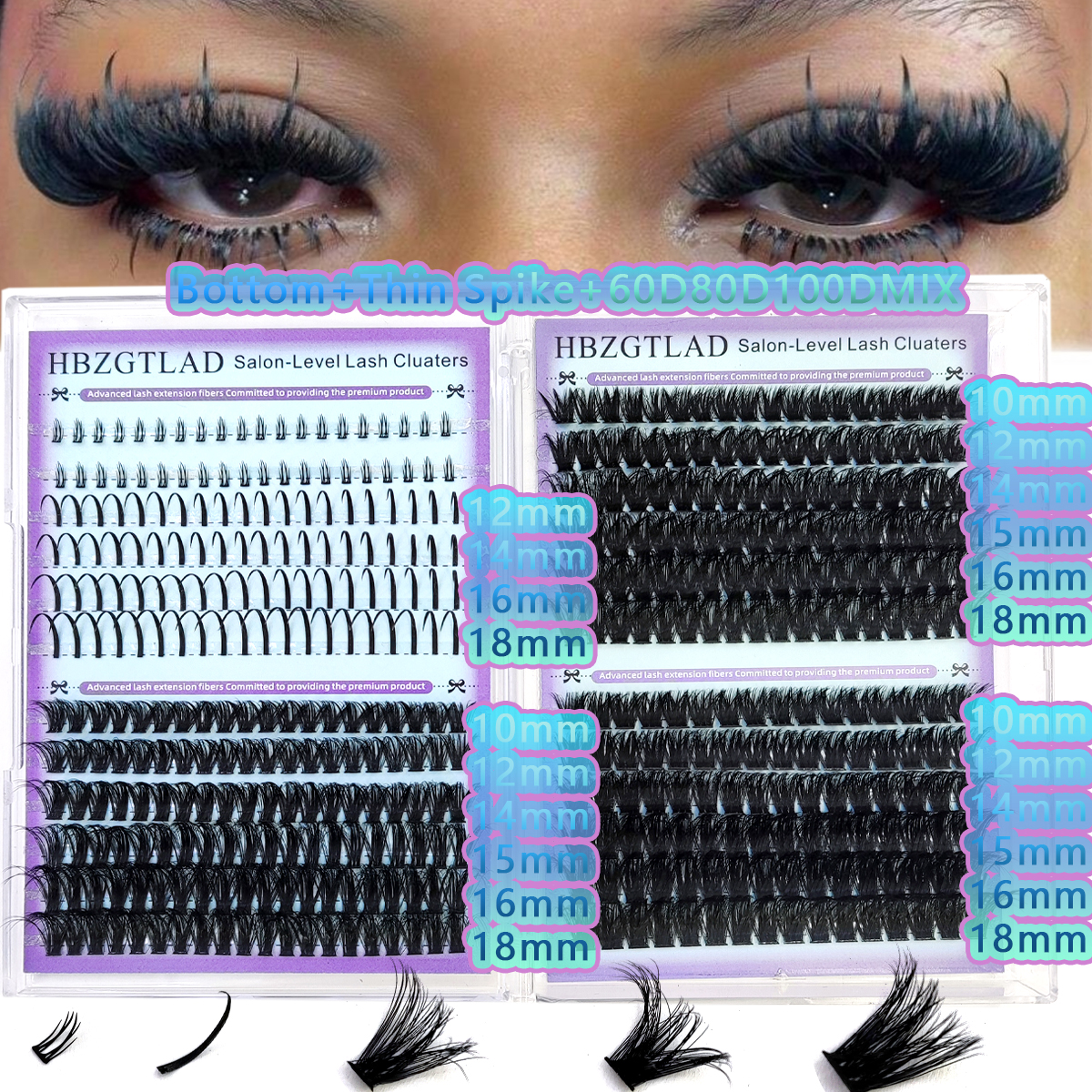 New 24Rows 60D-180D Lash Spike – Eyelash Extension Wet Look Bewertung und Preis