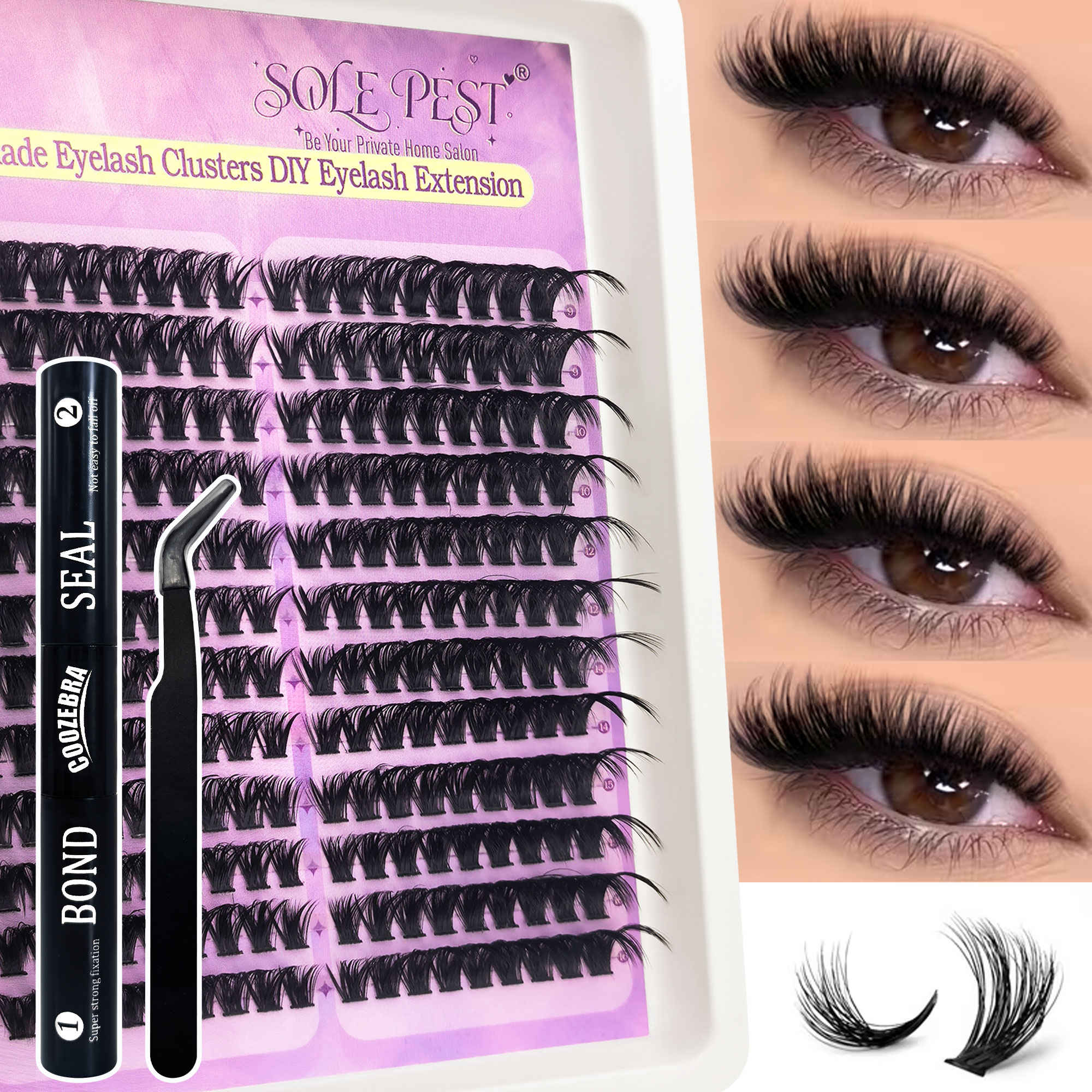 216-Cluster Curled & Thick 3 D – Eyelash Extension Volume Bewertung und Preis