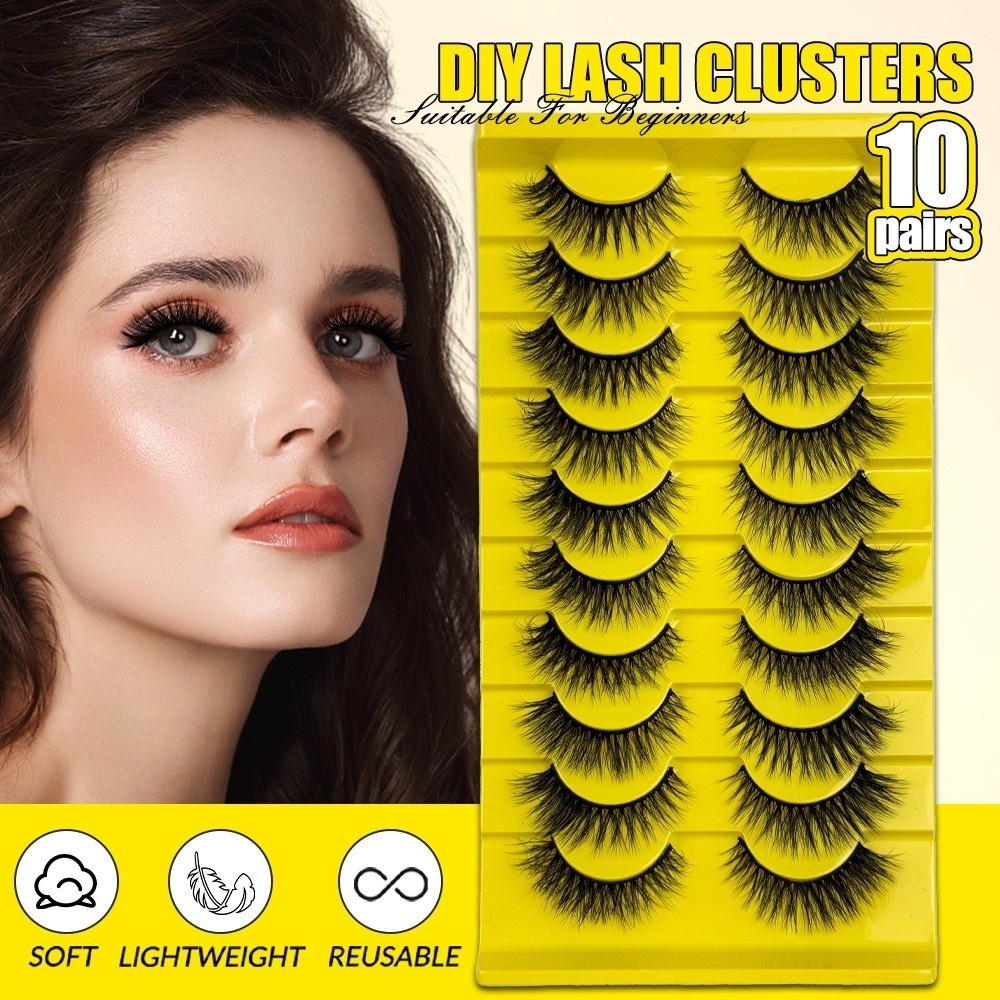 10Pairs New 3D Dramatic False  – Eyelash Extension Volume Cat Eye Bewertung und Preis