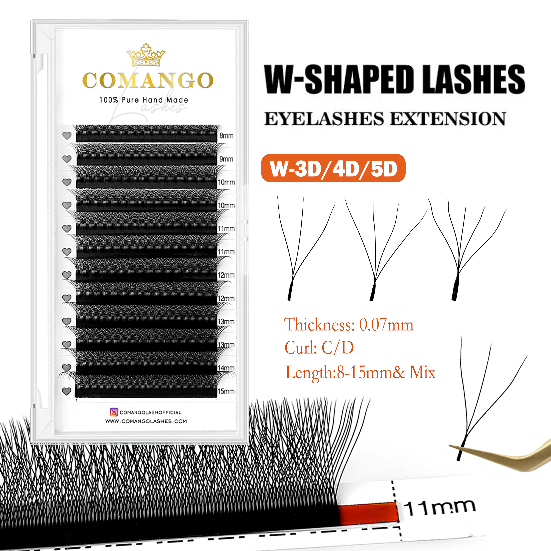 CoMango C/D Curl High Quality  – Eyelash Extension Hybrid Bewertung und Preis