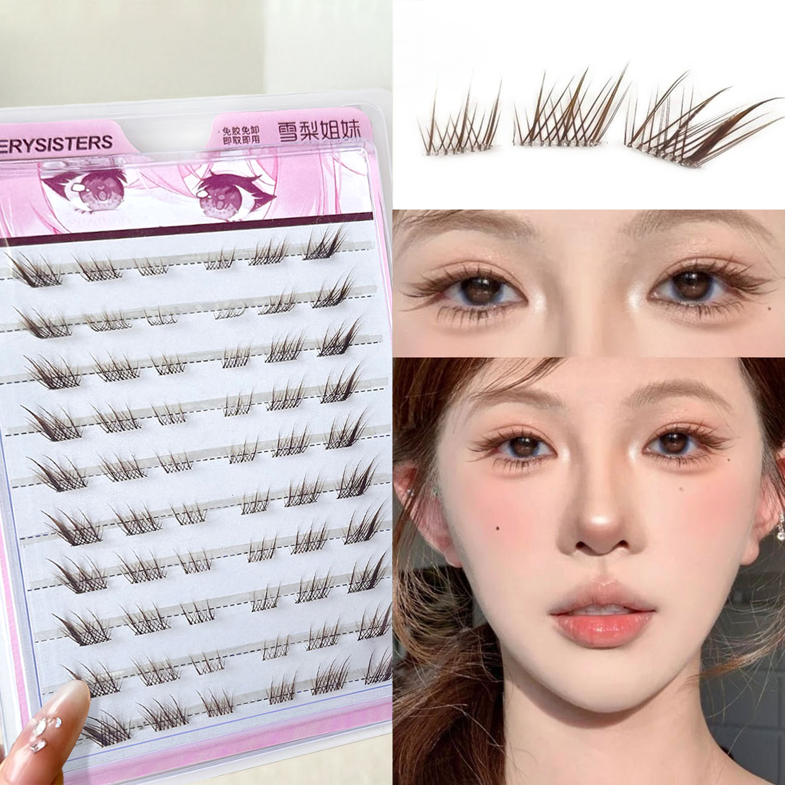 10 Rows Brown Single Cluster F – Eyelash Extension Volume Cat Eye Bewertung und Preis