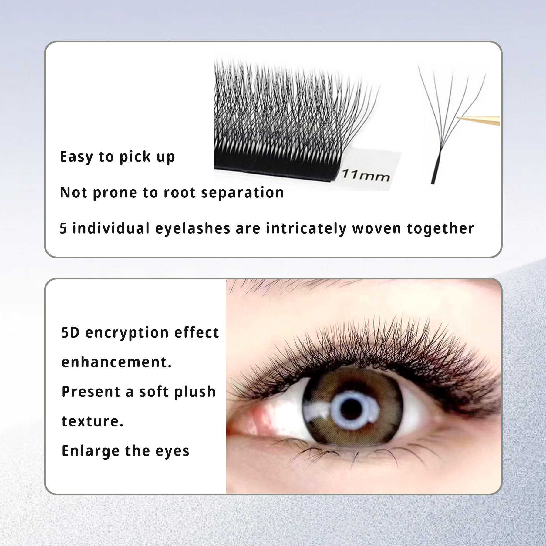 5D Hybrid Extension Eyelashes  – Eyelash Extension Hybrid Bewertung und Preis
