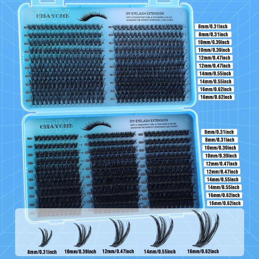 640Pcs 8-16mm Length False Eye – Eyelash Extension Volume Bewertung und Preis