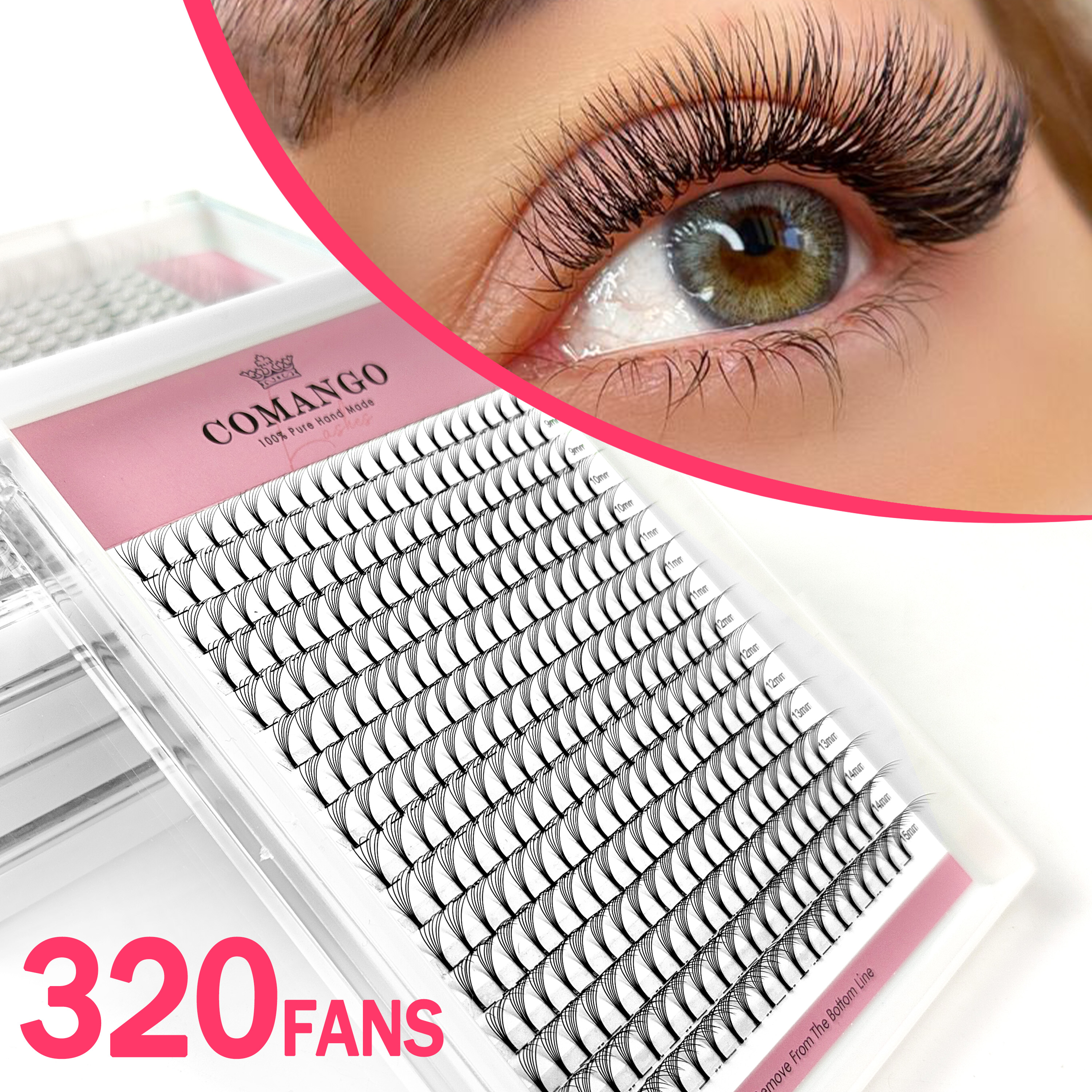 CoMango 320pcs Short Stem Prem – Eyelash Extension Wet Look Bewertung und Preis
