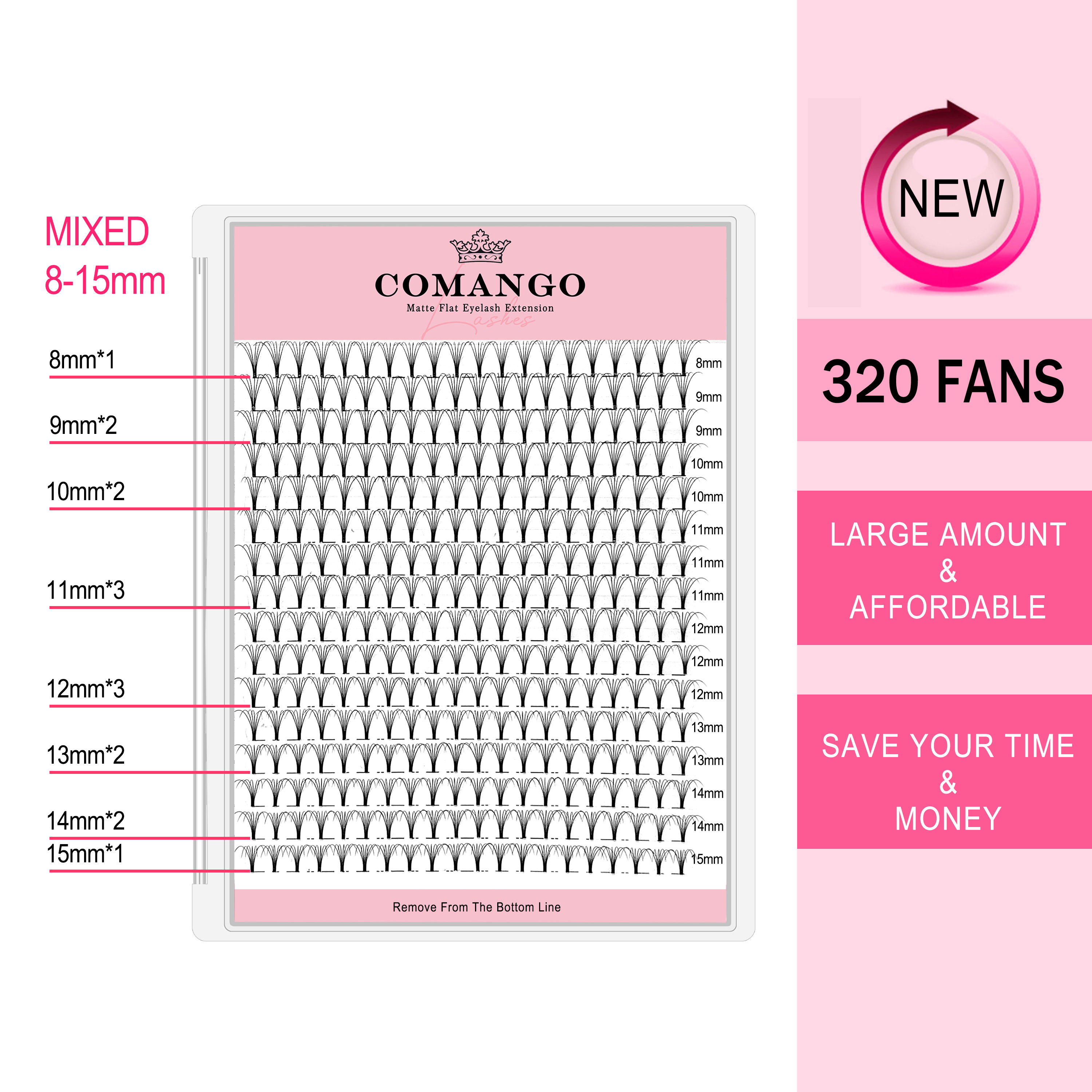 CoMango 320pcs Short Stem Prem – Eyelash Extension Wet Look Bewertung und Preis
