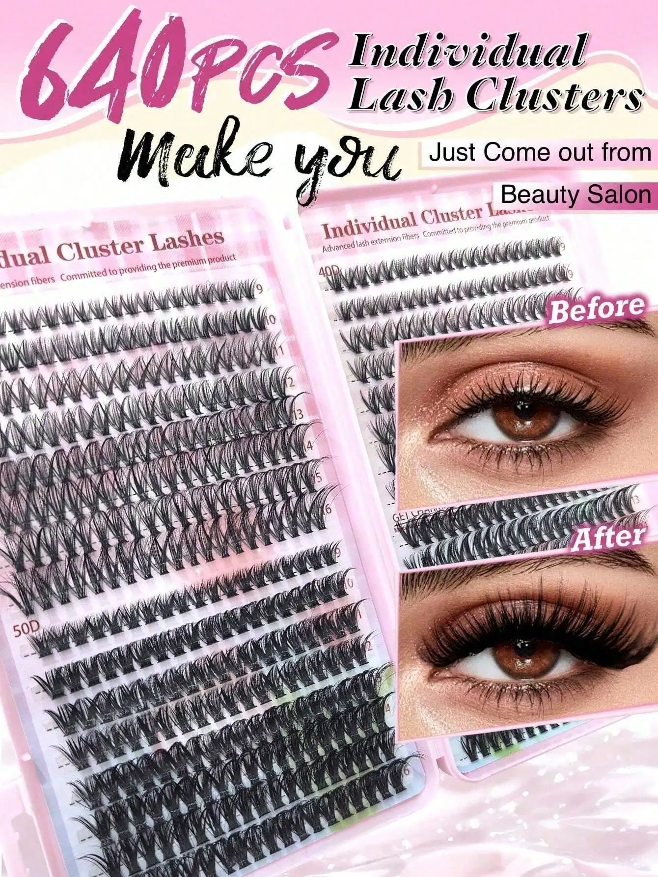 640Pcs Lash Clusters Kit 30D+4 – Eyelash Extension Volume Bewertung und Preis