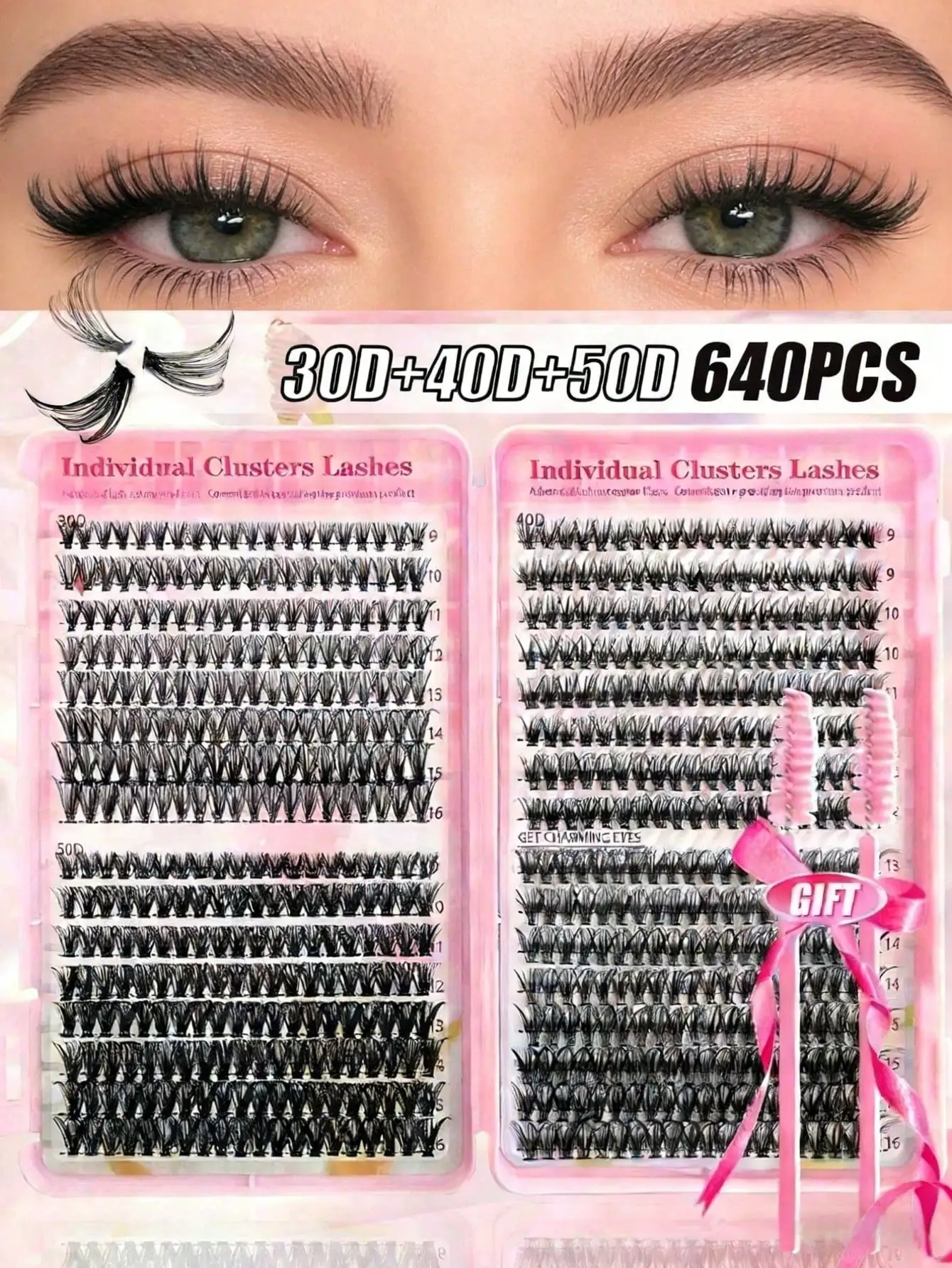 640Pcs Lash Clusters Kit 30D+4 – Eyelash Extension Volume Bewertung und Preis