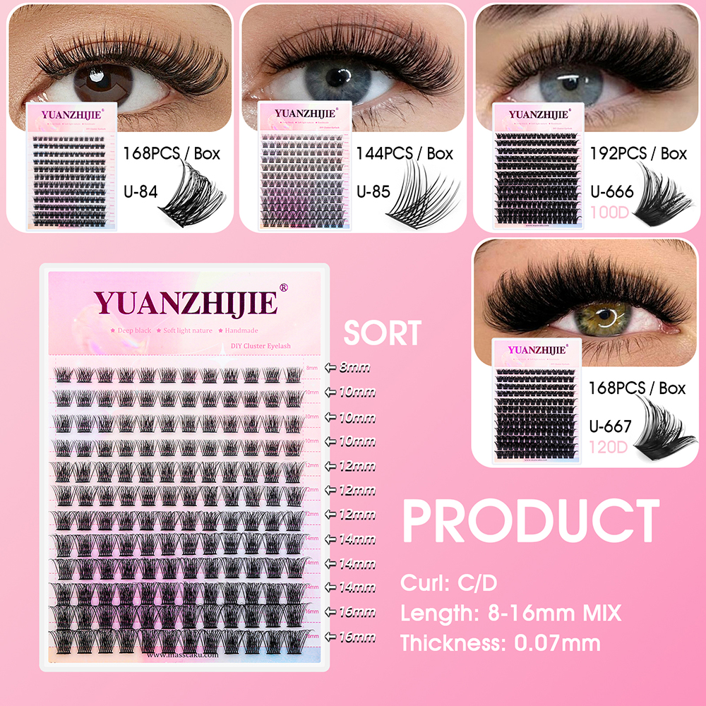 12 Rows YUANZHIJIE Premium Fau – Eyelash Extension Hybrid Bewertung und Preis