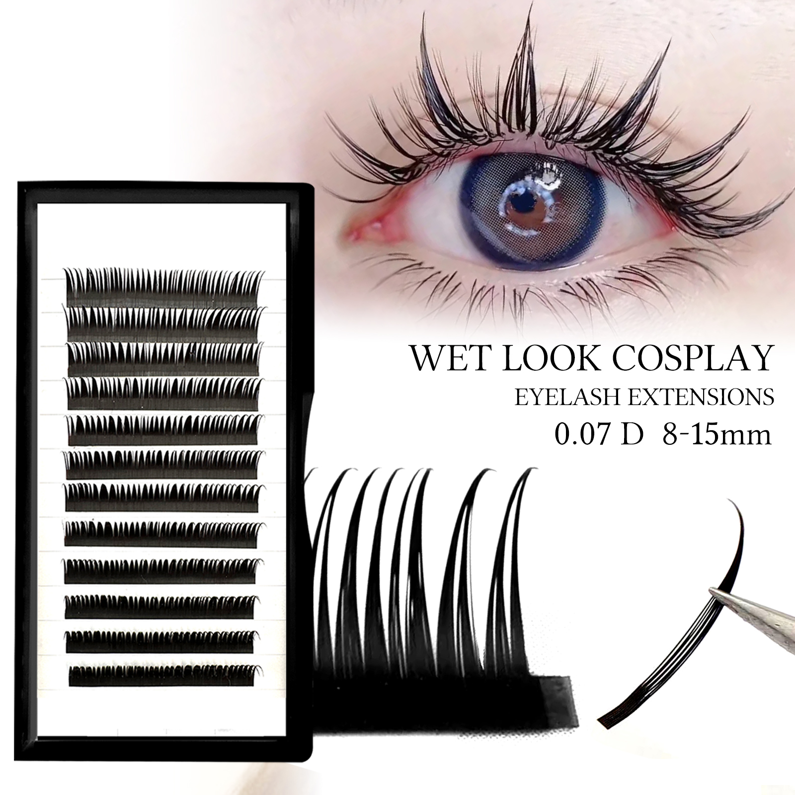 Wet look Cosplay Eyelash Exten – Eyelash Extension Wet Look Bewertung und Preis
