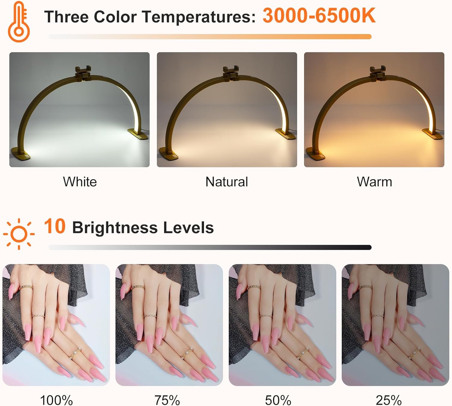 29IN Folding Half-Moon LED Lam – Eyelash Extension Led Bewertung und Preis