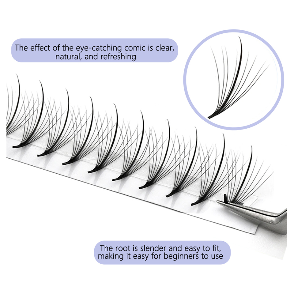 Aguud 3D 5D 7D 9D Wispy Prefab – Eyelash Extension Hybrid Bewertung und Preis