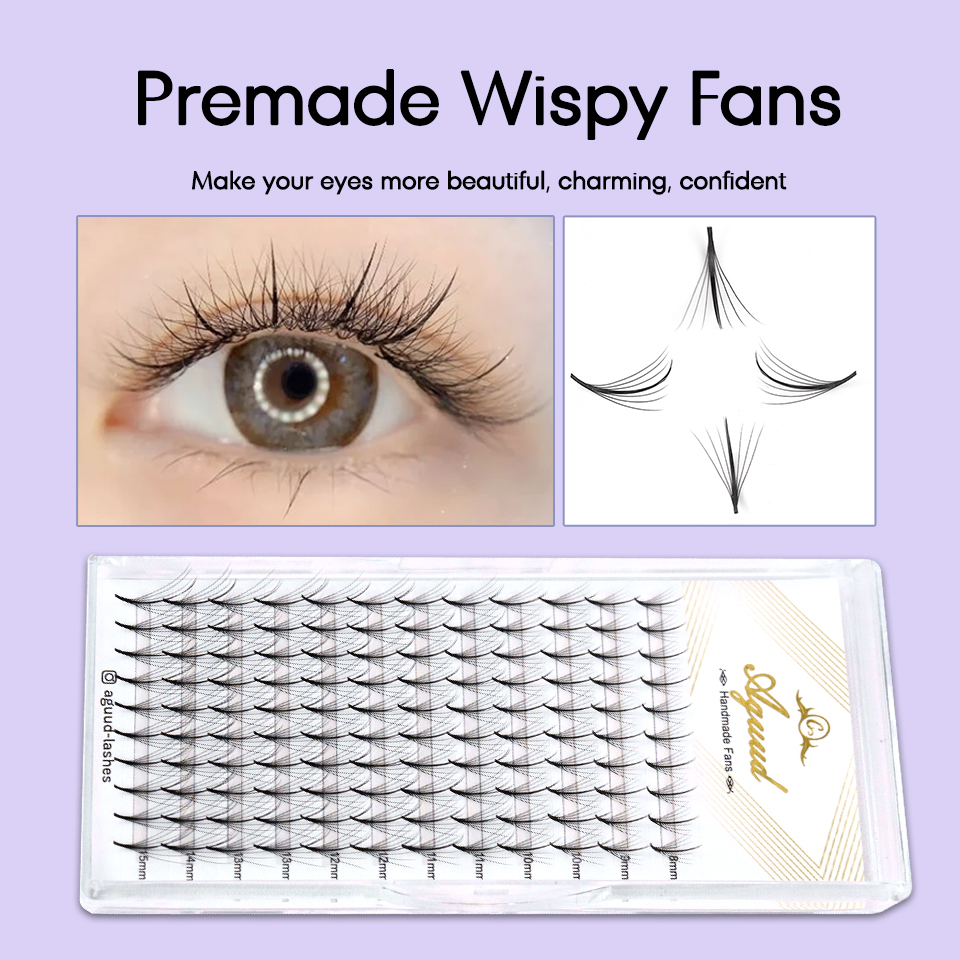 Aguud 3D 5D 7D 9D Wispy Prefab – Eyelash Extension Hybrid Bewertung und Preis