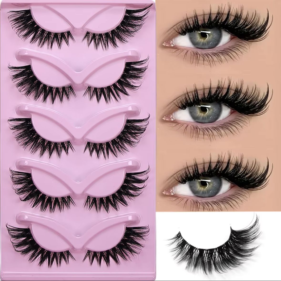 5 Pairs Cat Eye False Eyelashe – Eyelash Extension Volume Cat Eye Bewertung und Preis