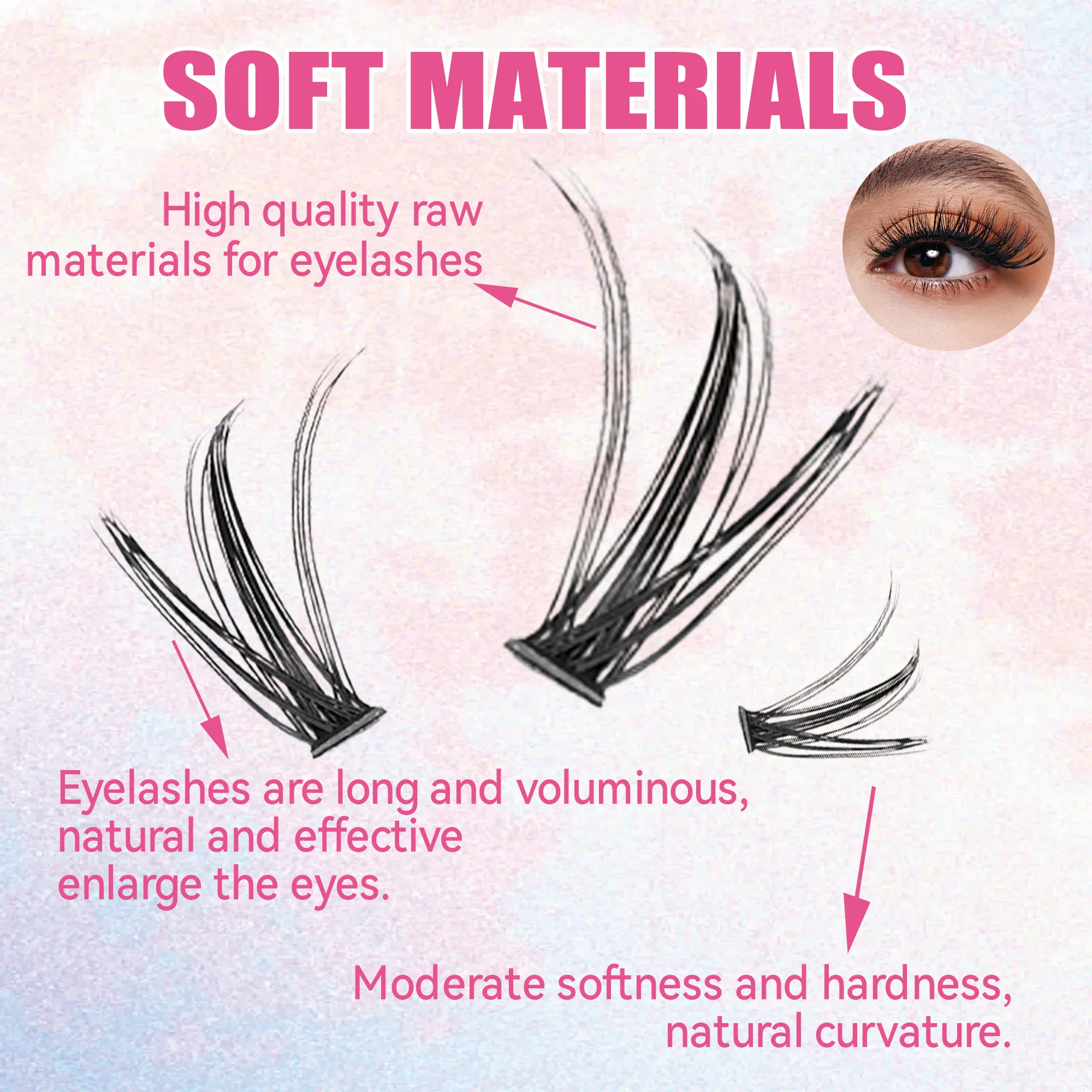 Eyelashes 200 PCS Clusters Las – Eyelash Extension Full Set Bewertung und Preis