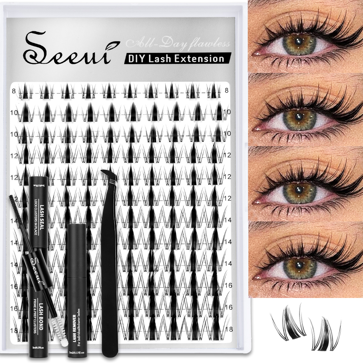 Lash Clusters Kit Thick Curl E – Eyelash Extension Full Set Bewertung und Preis