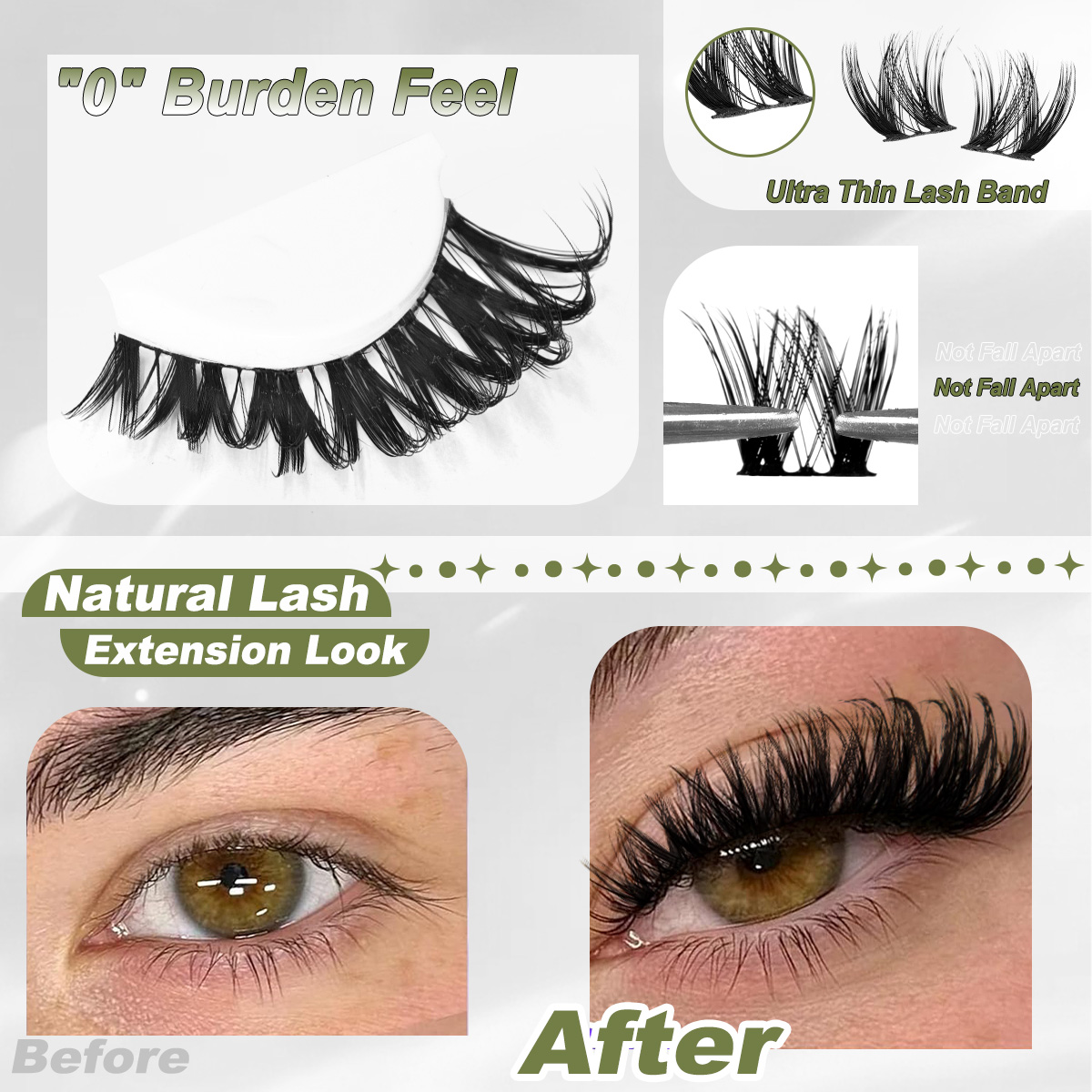Lash Clusters Kit Thick Curl E – Eyelash Extension Full Set Bewertung und Preis