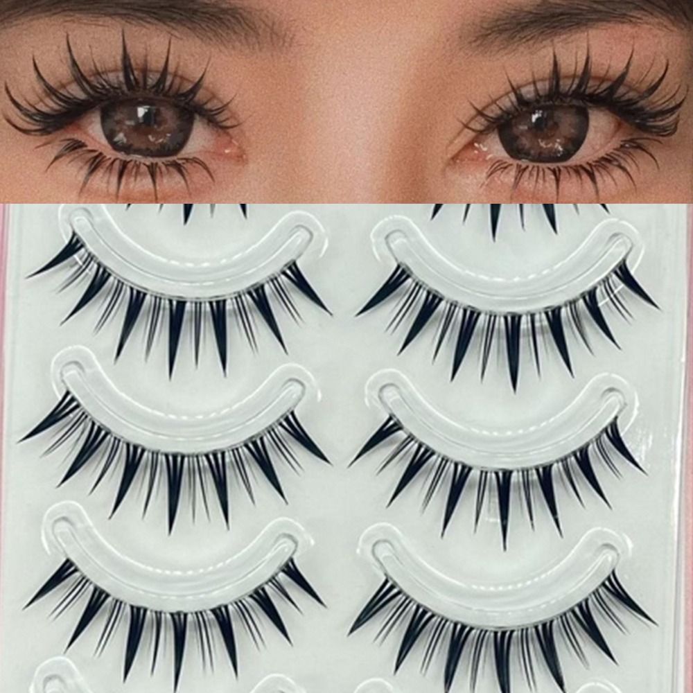 5 Pairs Pack Japanese Cosplay  – Eyelash Extension Wet Look Bewertung und Preis