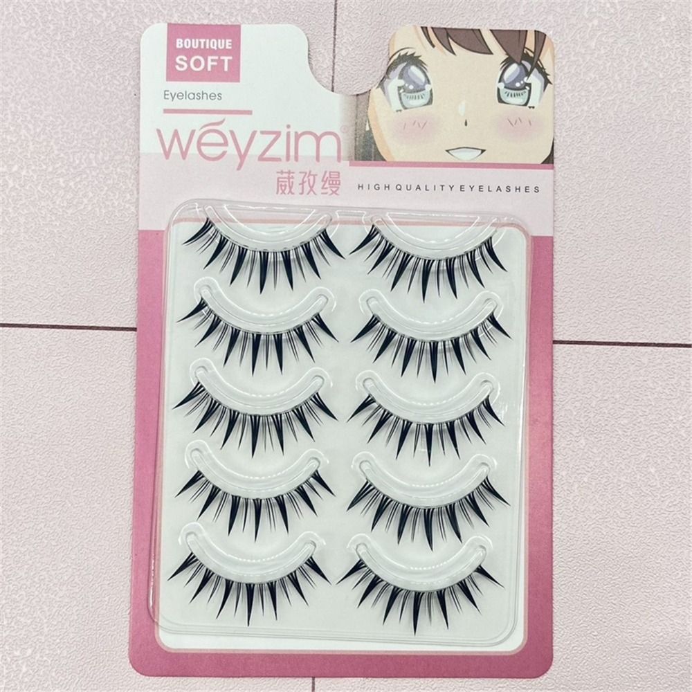 5 Pairs Pack Japanese Cosplay  – Eyelash Extension Wet Look Bewertung und Preis