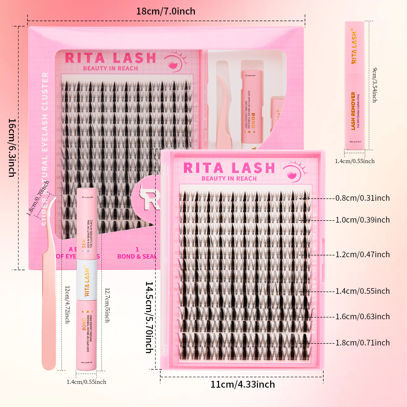 RITALASH 154pcs D Curl Cluster – Eyelash Extension Volume Bewertung und Preis