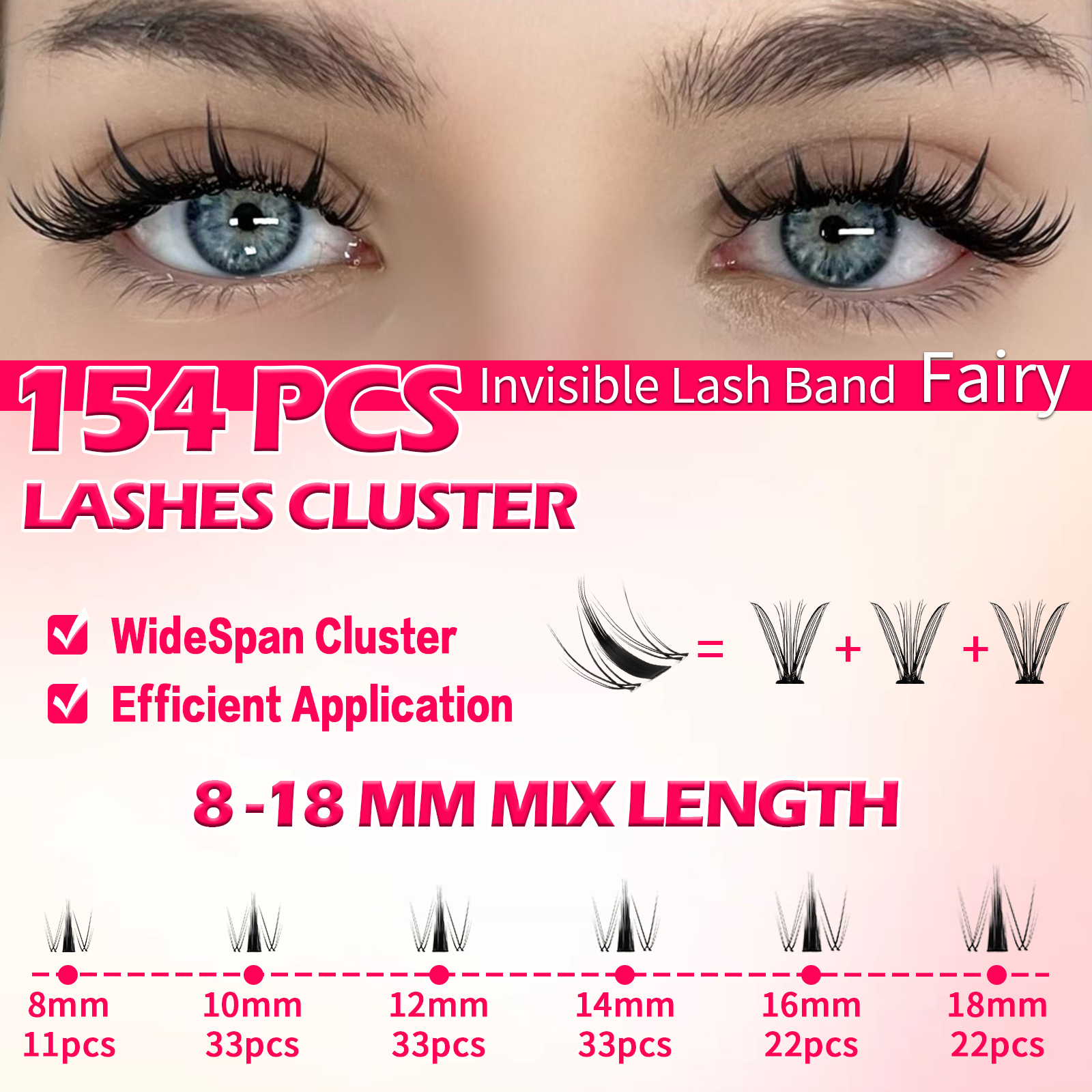 RITALASH 154pcs D Curl Cluster – Eyelash Extension Volume Bewertung und Preis