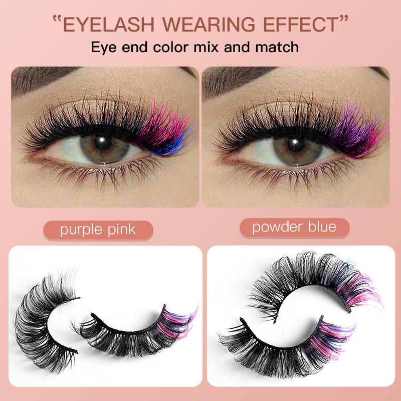 7 Pairs Colorful False Eyelash – Eyelash Extension Volume Bewertung und Preis
