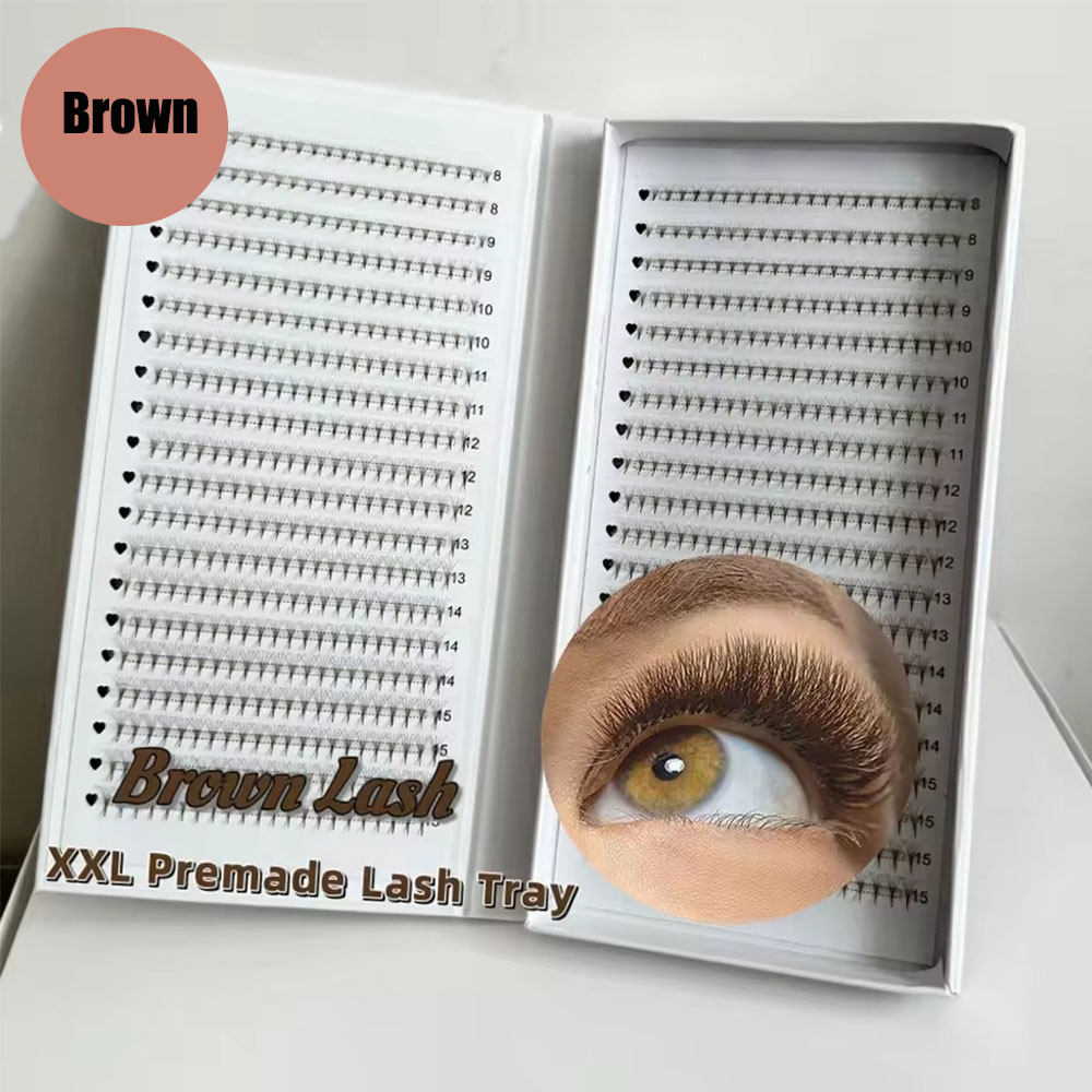 1200Fans 3D 8D 5D Brown Colore – Eyelash Extension Hybrid Bewertung und Preis